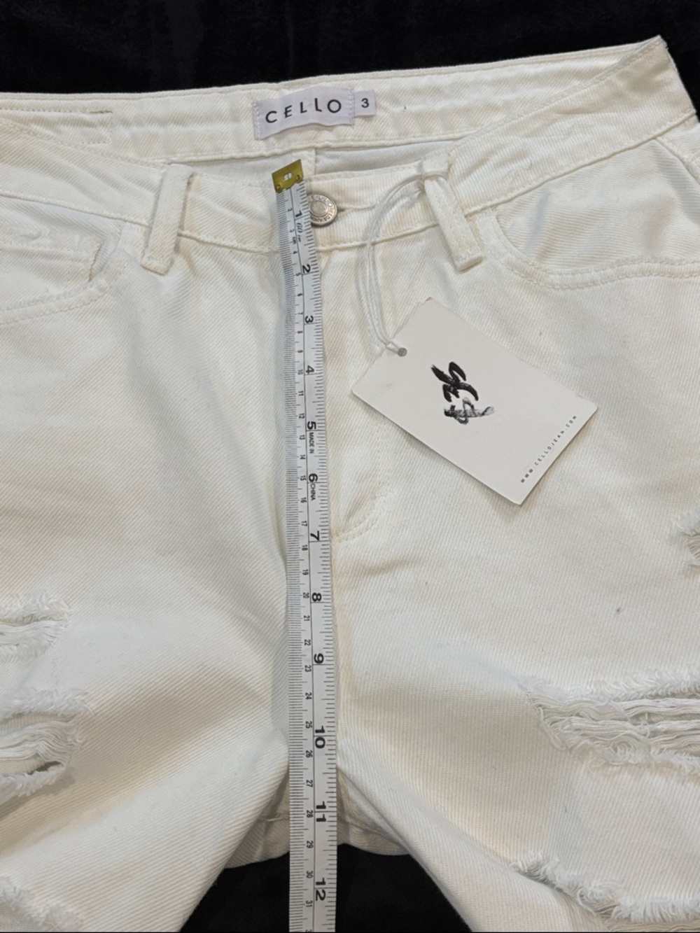 Cello White Distressed Jeans White - Picture 7 of 10